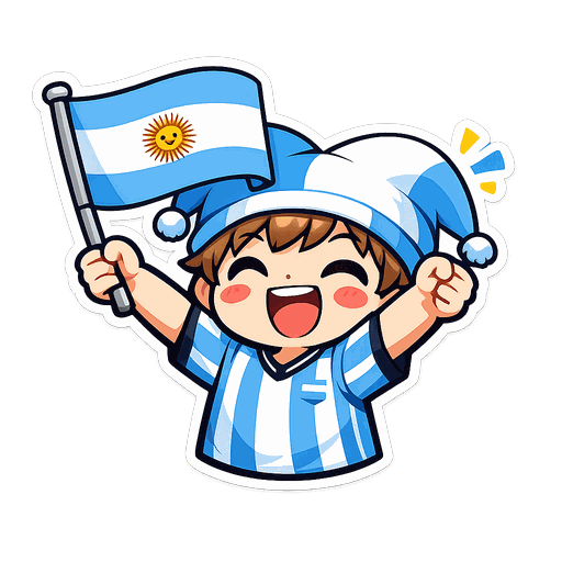 Argentina football fan sticker