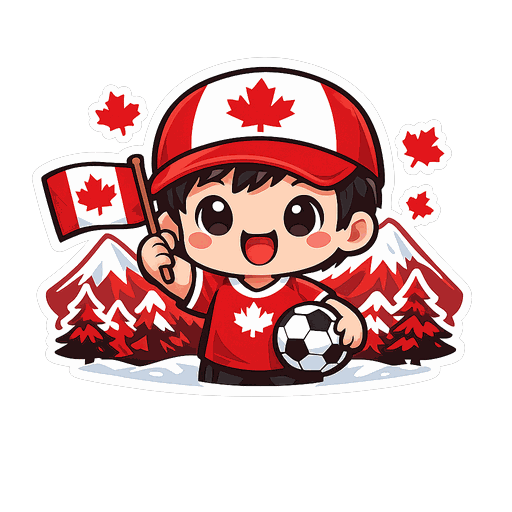 Canada football fan sticker