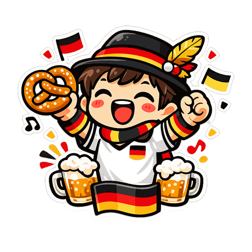 Germany football fan sticker