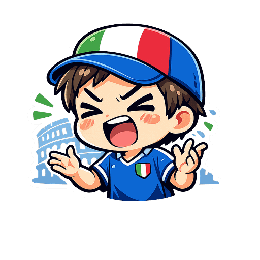 Italy football fan sticker
