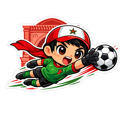 Morocco football sticker 3