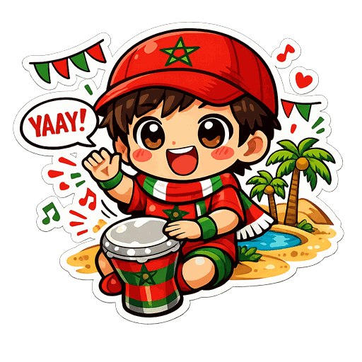 Morocco football sticker 5