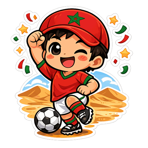 Morocco football sticker 6