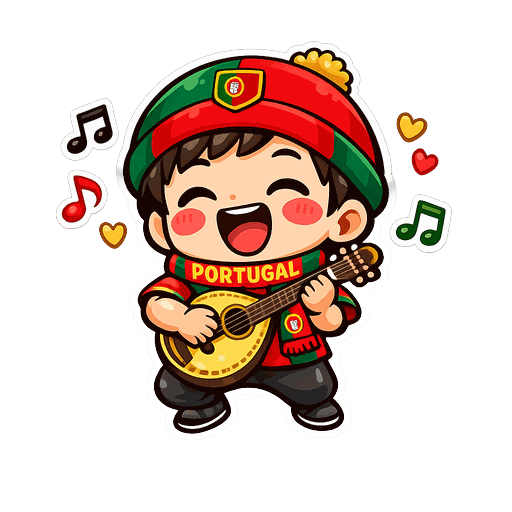 Portugal football fan sticker