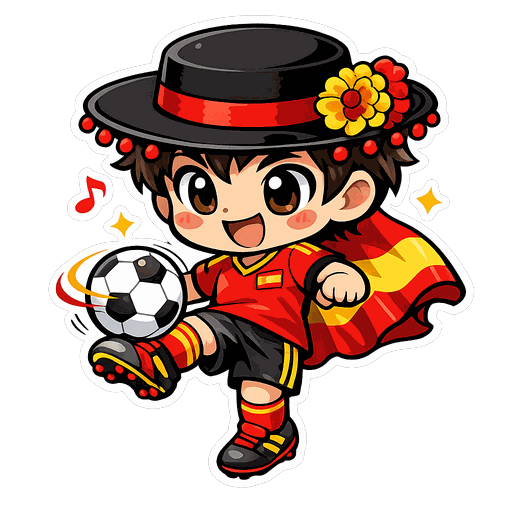 Spain football fan sticker