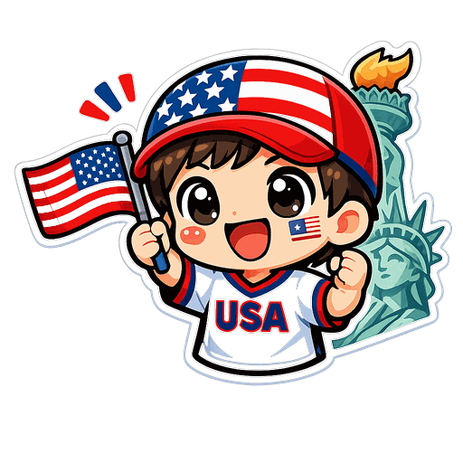 USA football fan sticker